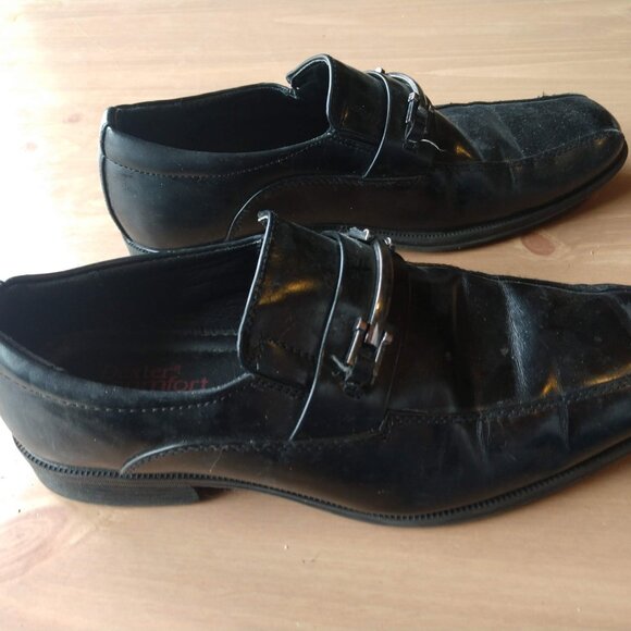 Dexter Comfort Memory Foam Men’s Size 7 Black Slip On Dress Shoes - Picture 4 of 5